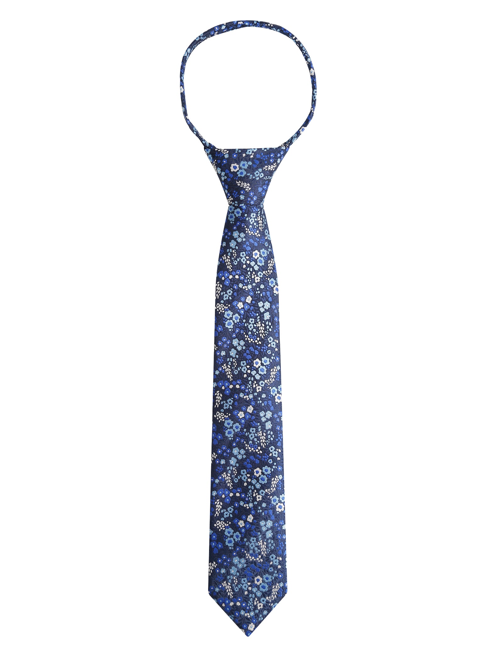 Boys Unique Floral Tie and Pre-tied Adjustable Necktie for Kids-069