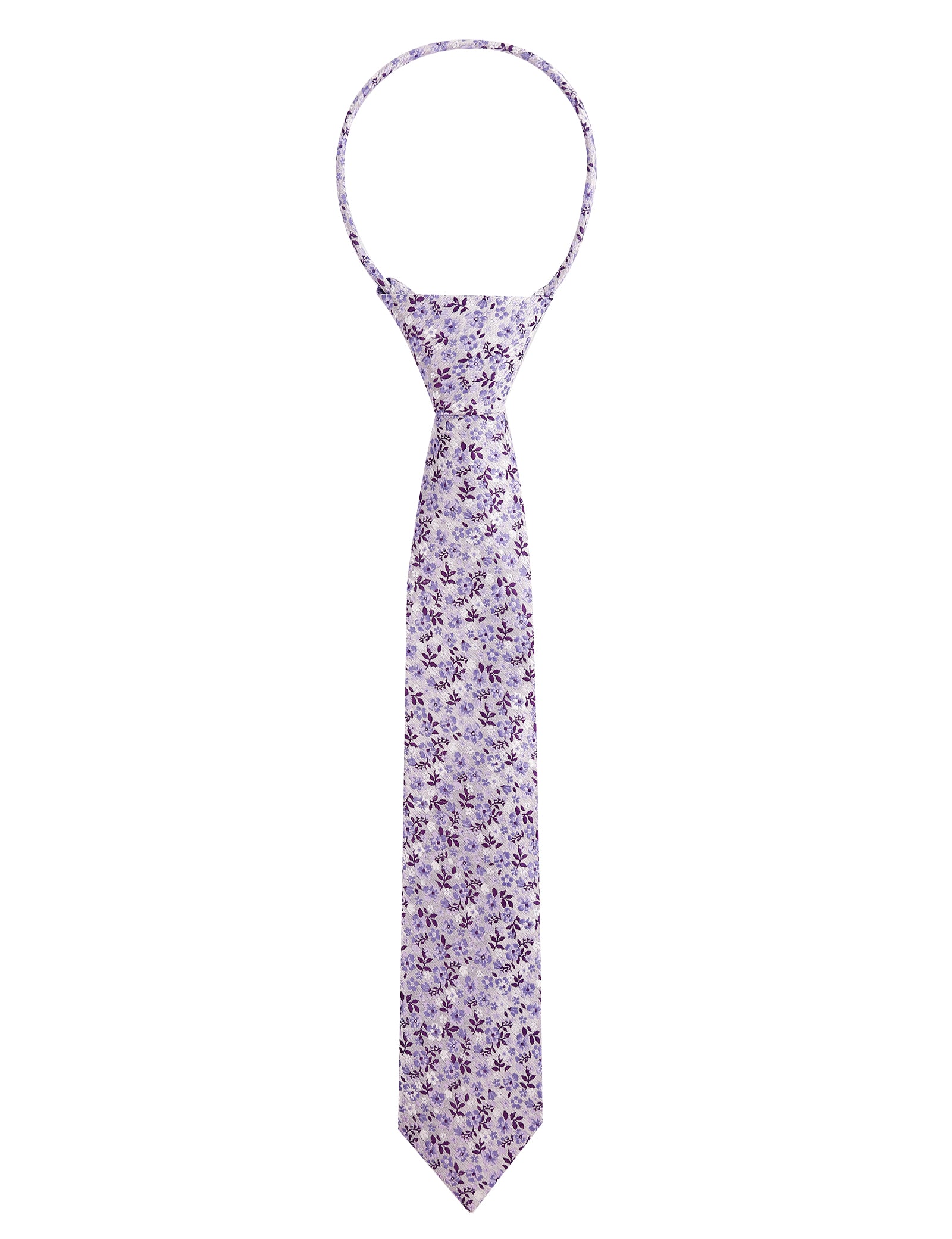Boys Unique Floral Tie and Pre-tied Adjustable Necktie for Kids-069