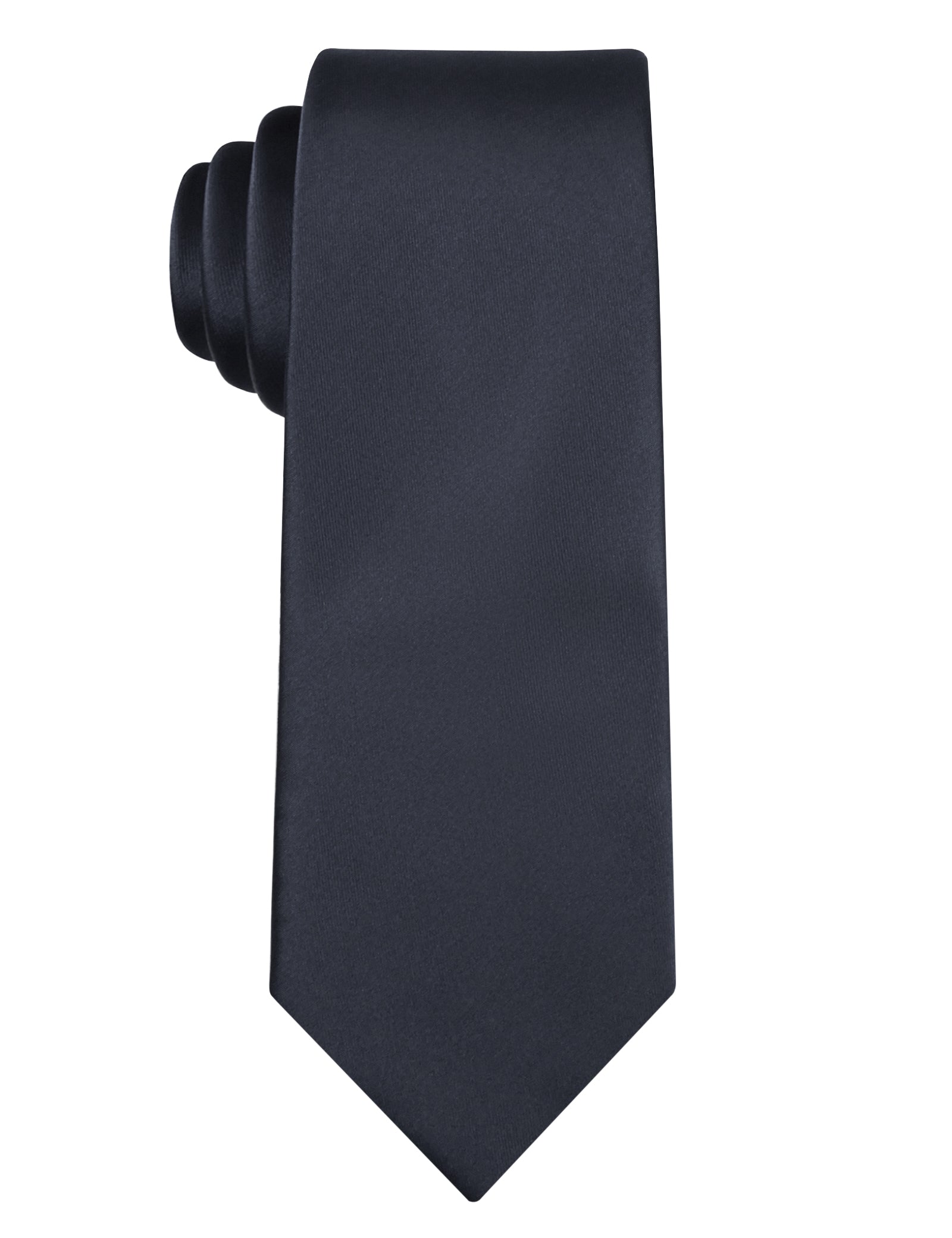 Alizeal Mens Solid Satin Water Repellent Classic Design Tie-072B