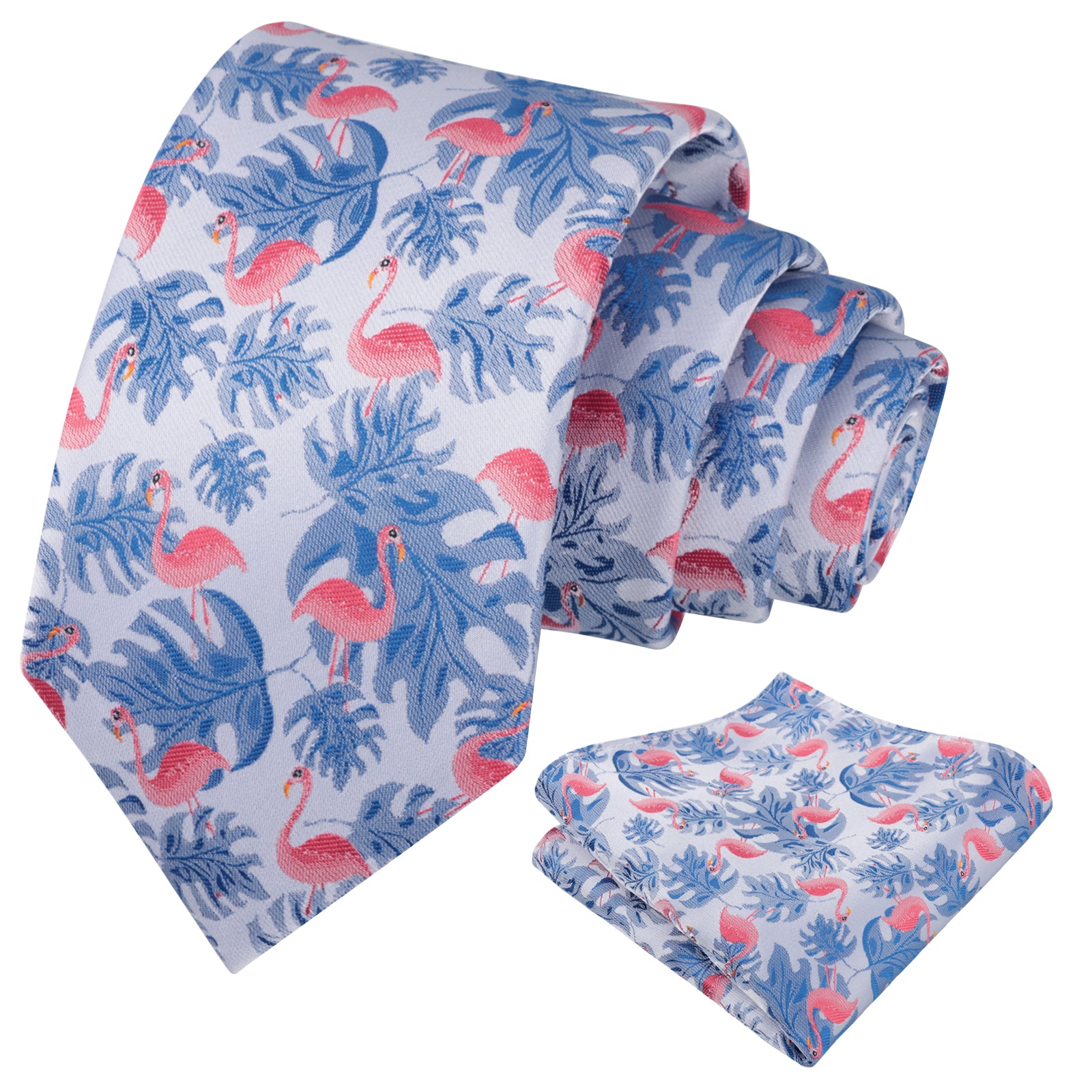 Adult Regular Size Flamingo Patterned Necktie-073