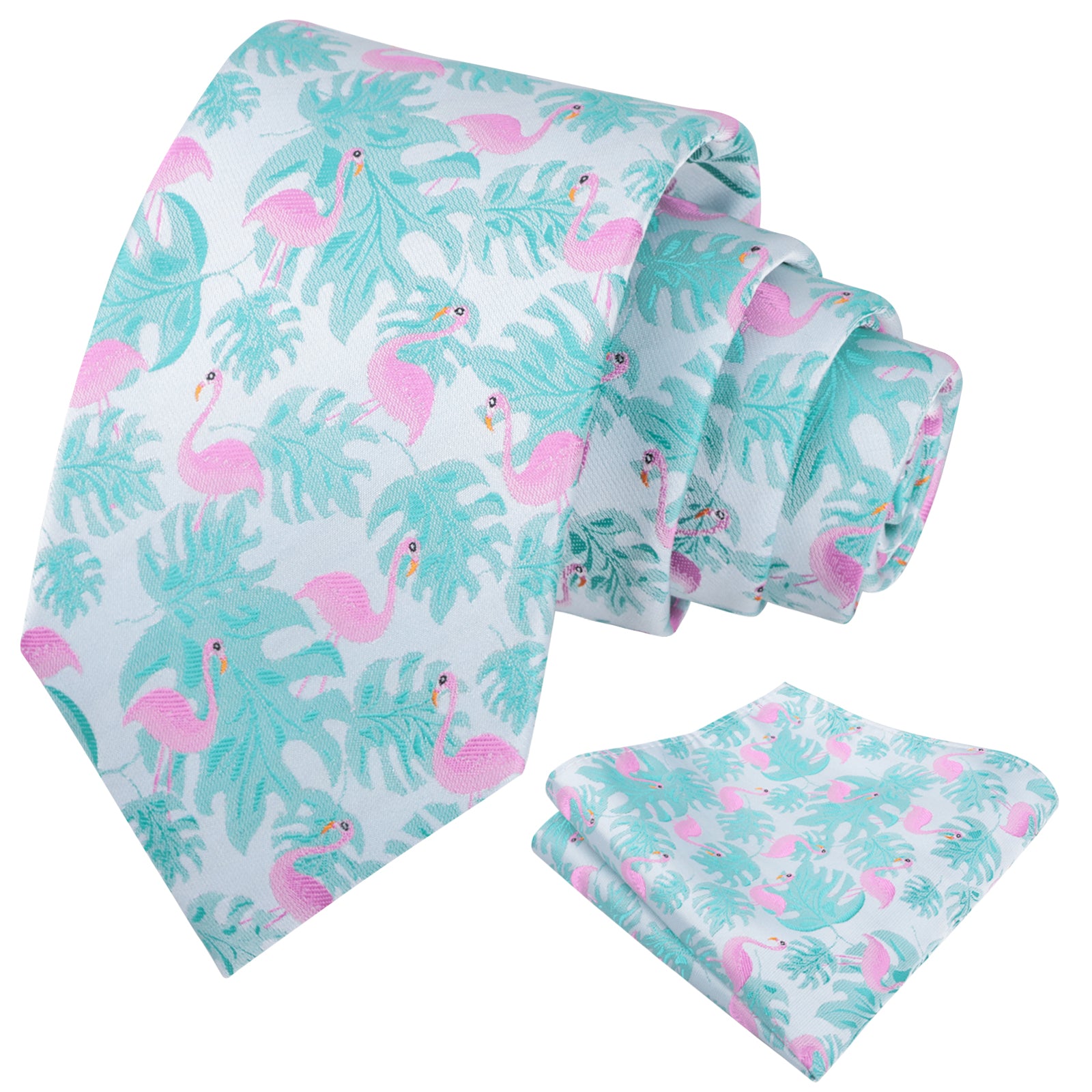 Adult Regular Size Flamingo Patterned Necktie-073