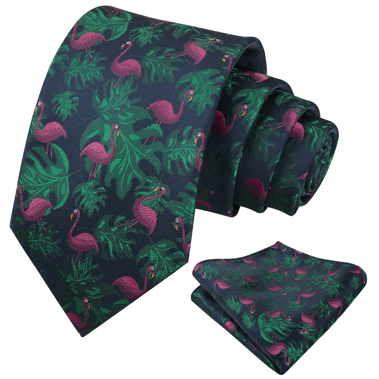 Adult Regular Size Flamingo Patterned Necktie-073
