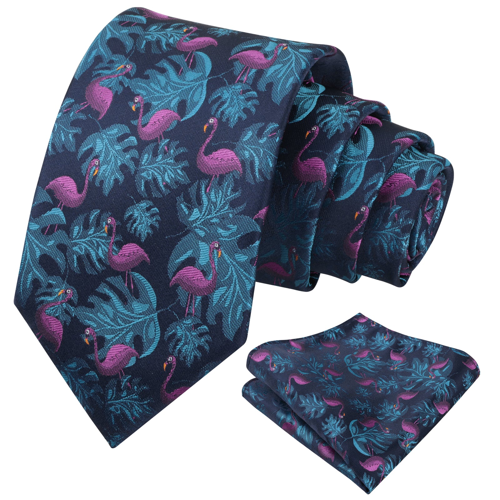 Adult Regular Size Flamingo Patterned Necktie-073