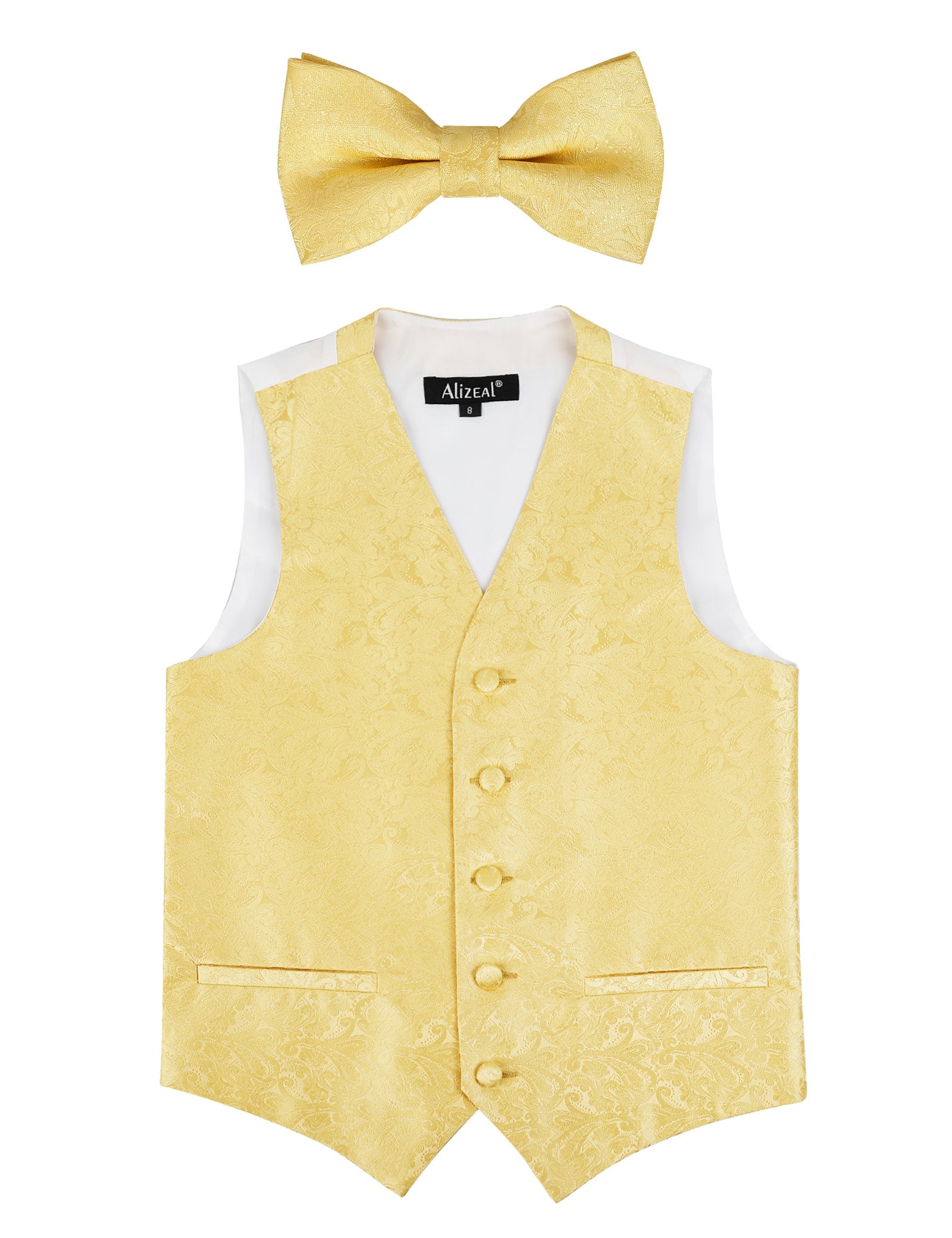 Boy's Classic Paisley Bow Tie and Suit Vest Set