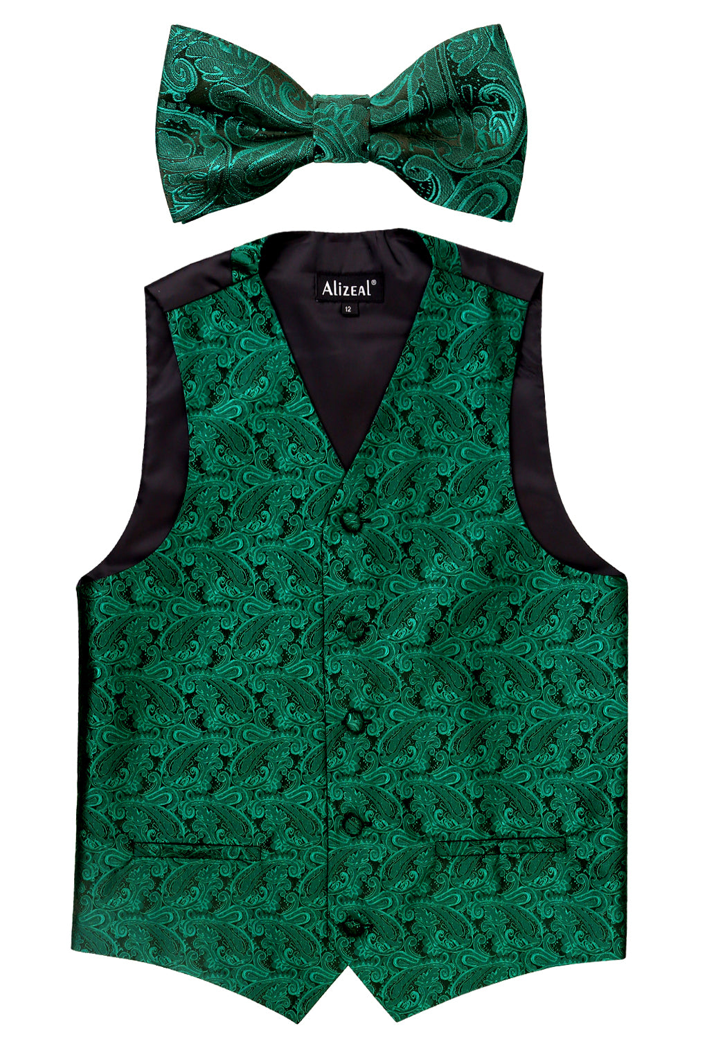 Boy's Classic Paisley Bow Tie and Suit Vest Set