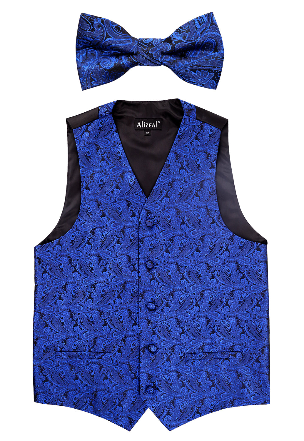 Boy's Classic Paisley Bow Tie and Suit Vest Set