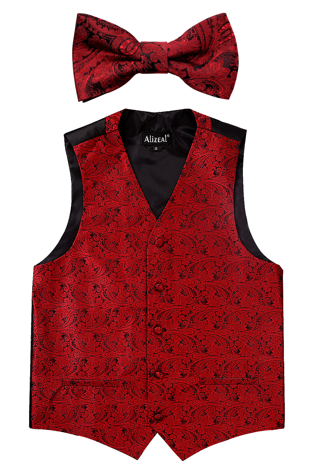 Boy's Classic Paisley Bow Tie and Suit Vest Set