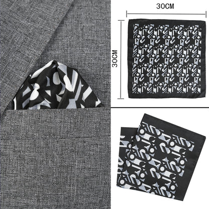 Alizeal Mens Business Party Necktie Regular Size Tie and Handkerchief Set #098