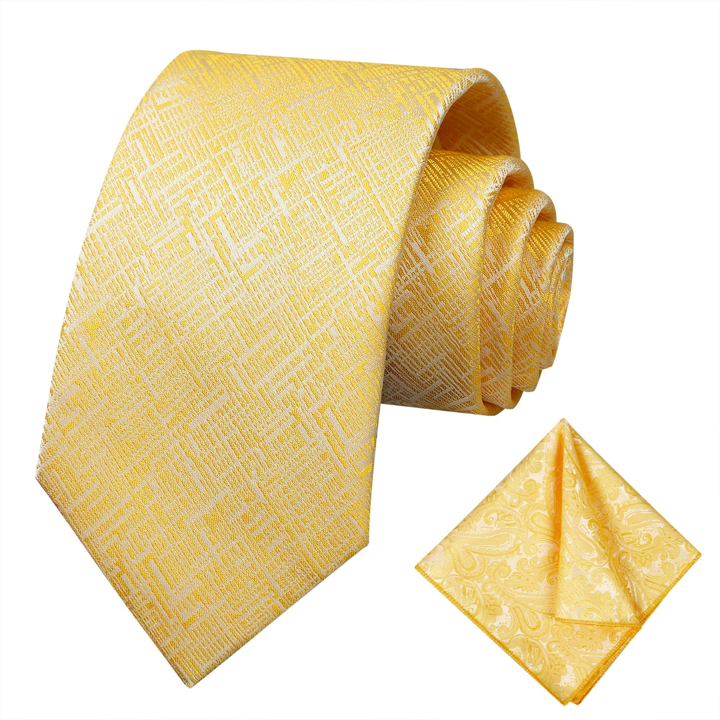Alizeal Mens Business Party Necktie Regular Size Tie and Handkerchief Set #098