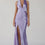 V-Neck Halter Tie Sweep Train Evening Dress