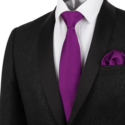 Men's Regular Tie, Handkerchief and Cufflinks Set for Formal Party Business Dress #114