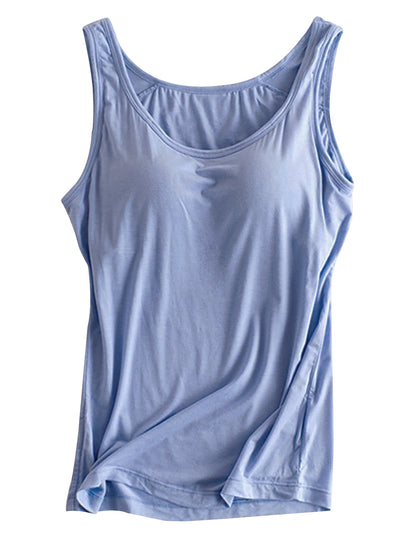 Women'S Tank Tops Camisole with Shelf Bra Wide Strap Camis Vest Tops, 1205-07