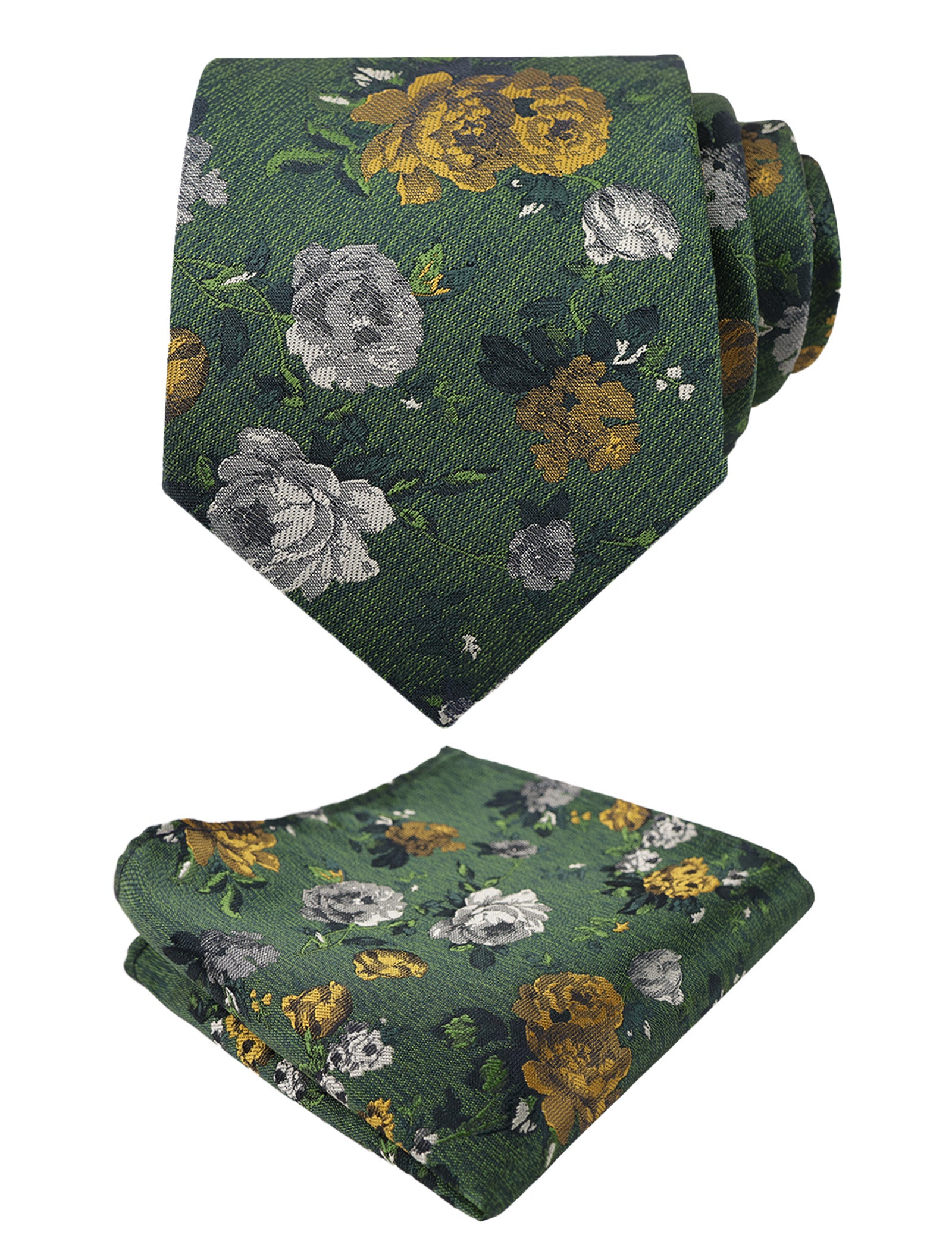 Mens 3.15'' Colorful Flower Pattern and handkerchief Necktie Set-145