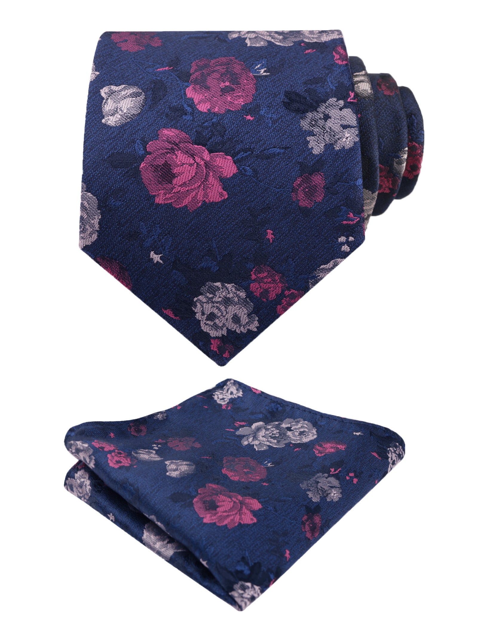 Mens 3.15'' Colorful Flower Pattern and handkerchief Necktie Set-145