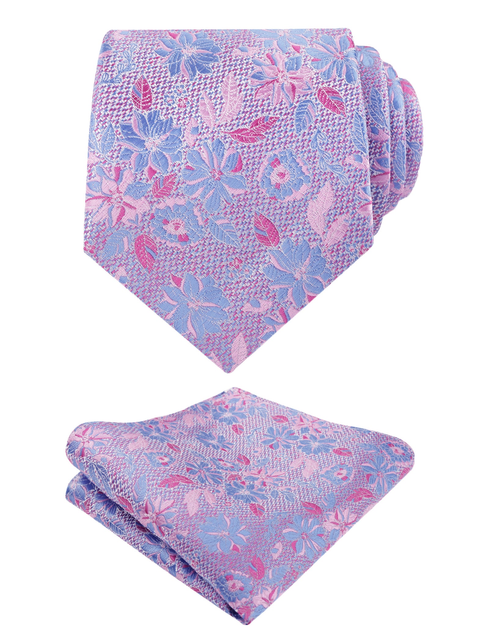 Mens 3.15'' Colorful Flower Pattern and handkerchief Necktie Set-145