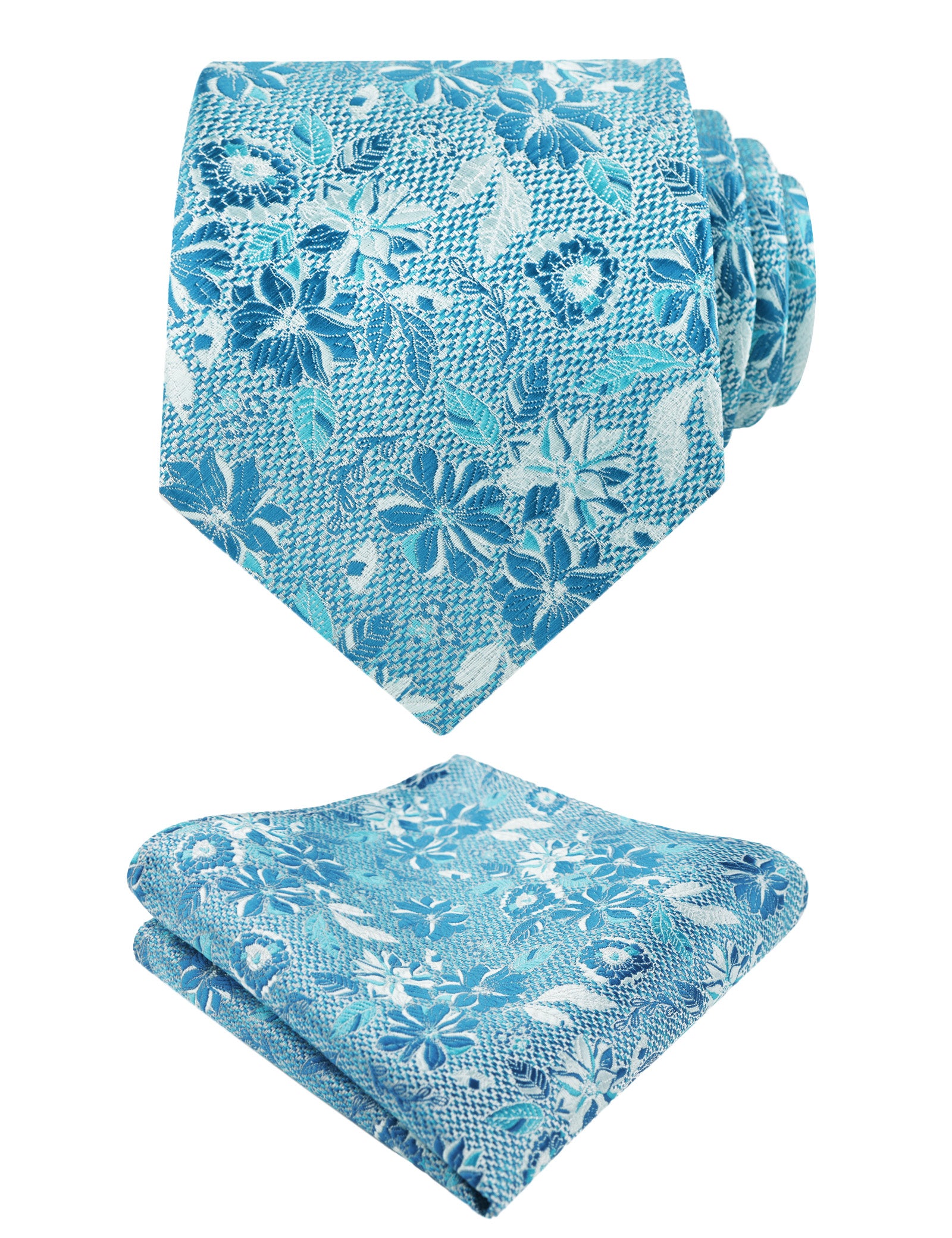 Mens 3.15'' Colorful Flower Pattern and handkerchief Necktie Set-145