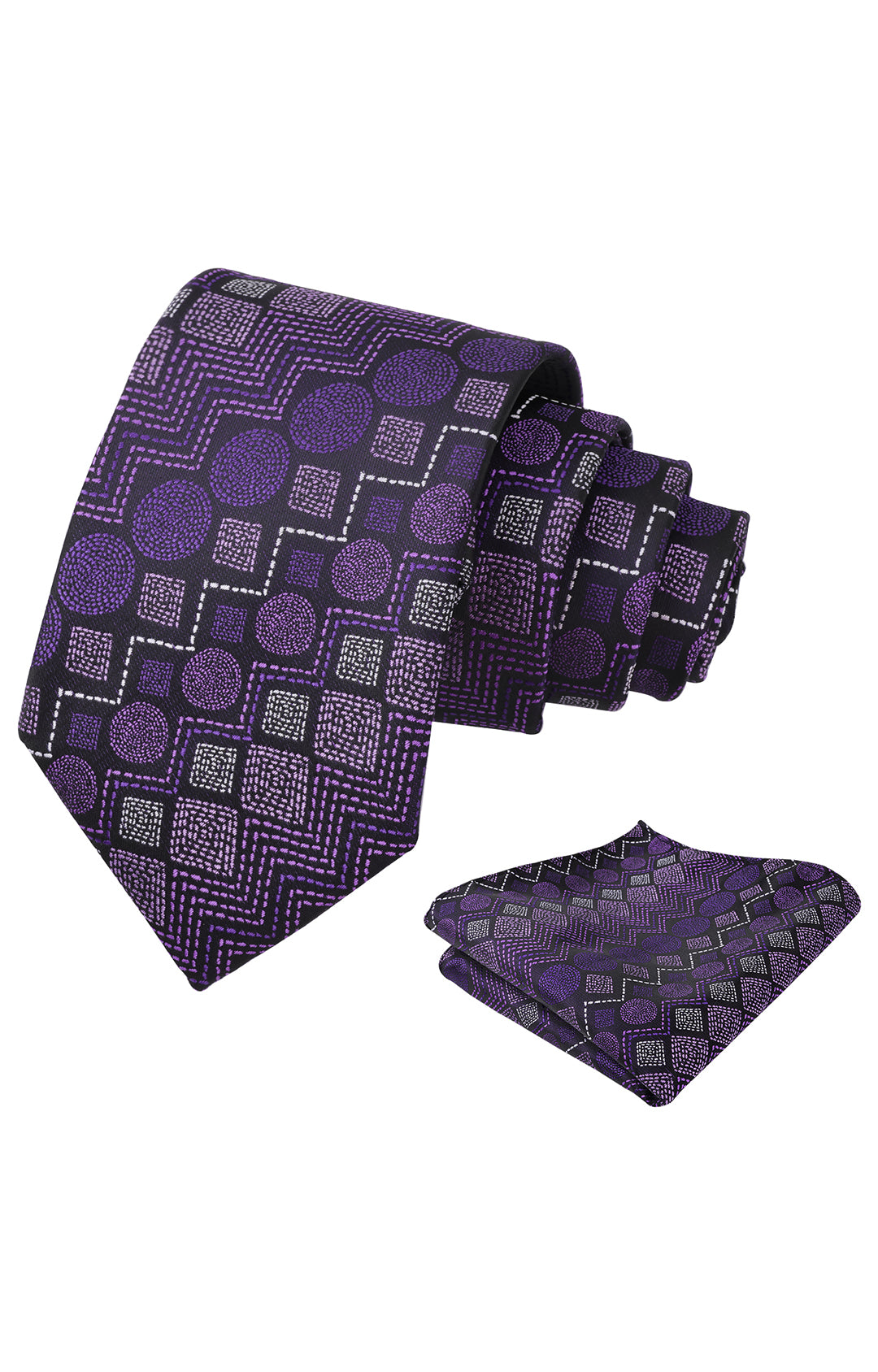 Mens 3.15'' Necktie with Pocket Square Novelty Tie Set-147