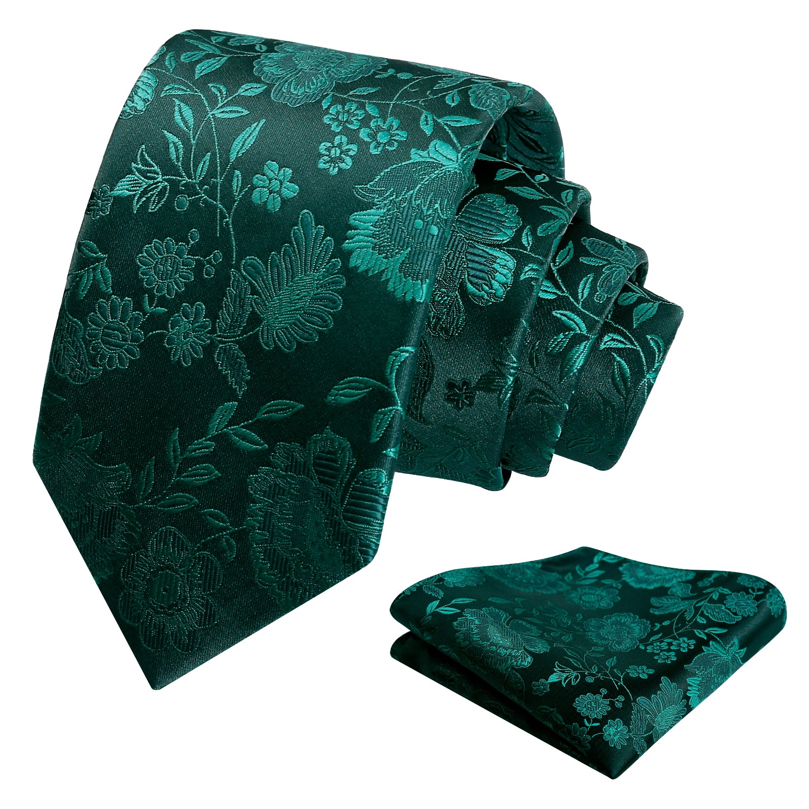 Mens 3.15'' Colorful Flower Necktie Set with Handkerchief-148