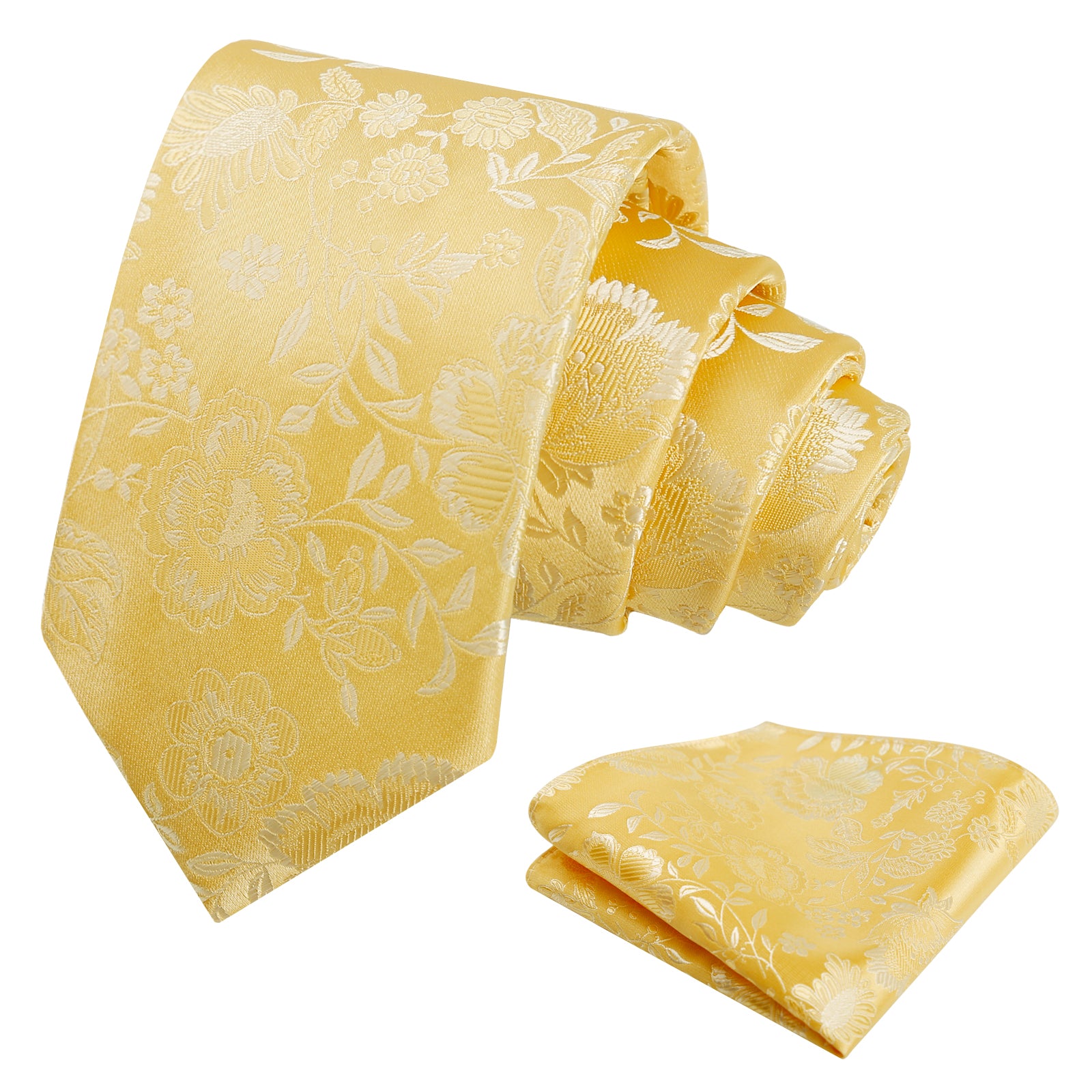 Mens 3.15'' Colorful Flower Necktie Set with Handkerchief-148