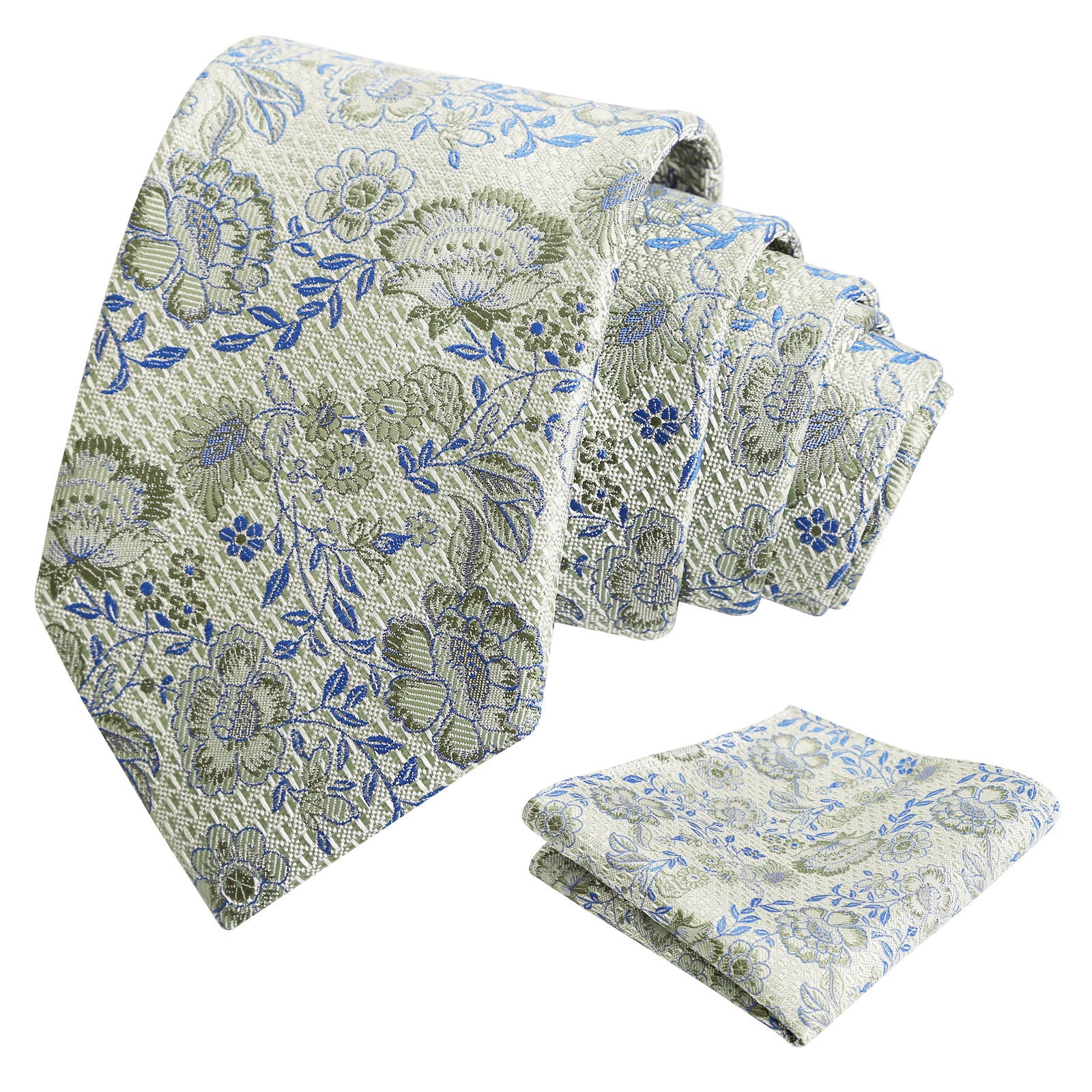 Mens 3.15'' Colorful Flower Necktie Set with Handkerchief-148