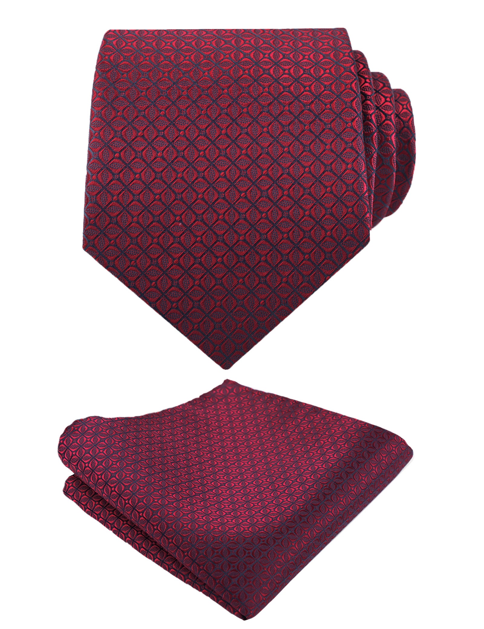 Mens Vintage Solid Plaid Tie with Pocket Square 3.15" Necktie Set-149