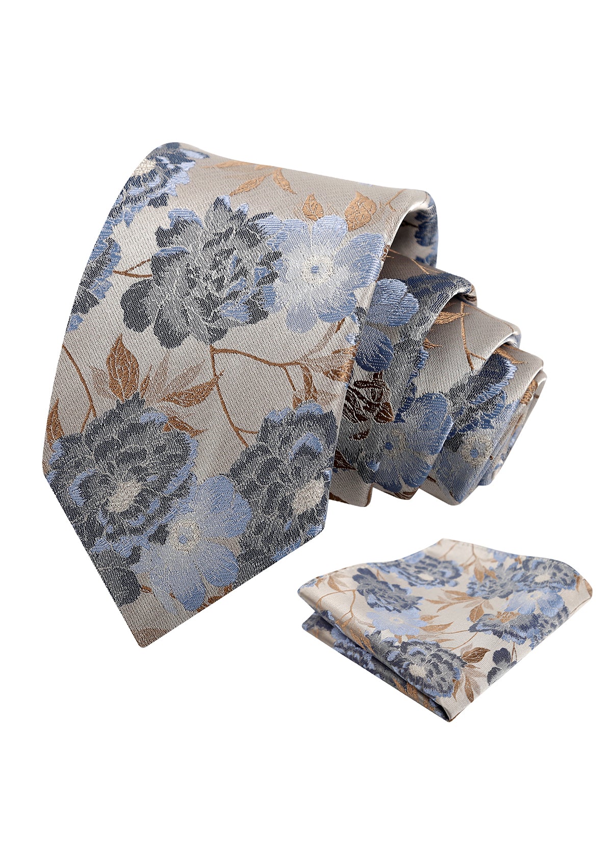 Mens 3.15 Inch Romantic Garden Floral Tie Set for Spring Weddings and Parties-925