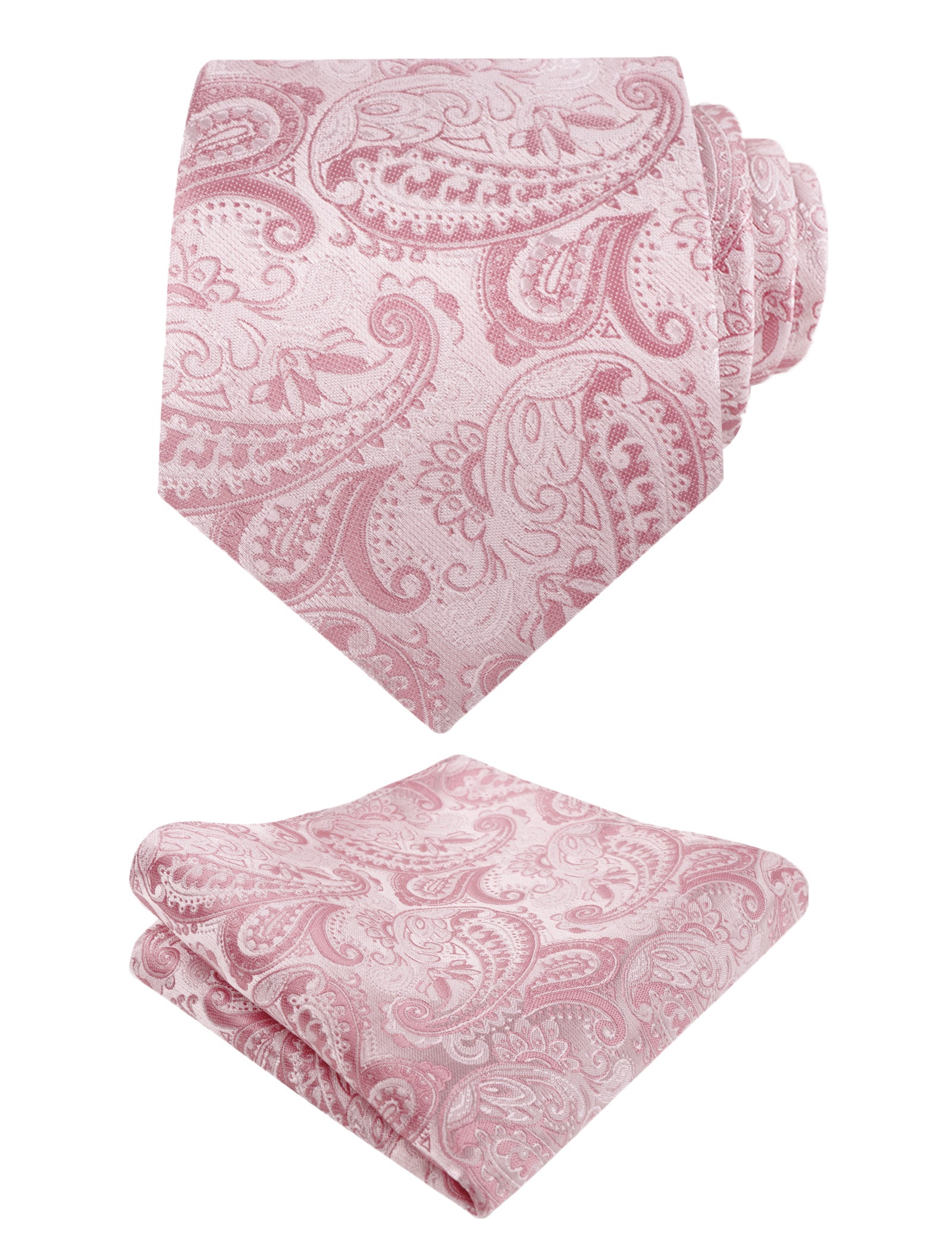 Mens Paisley Tie Handkerchief Casual Floral Necktie Set