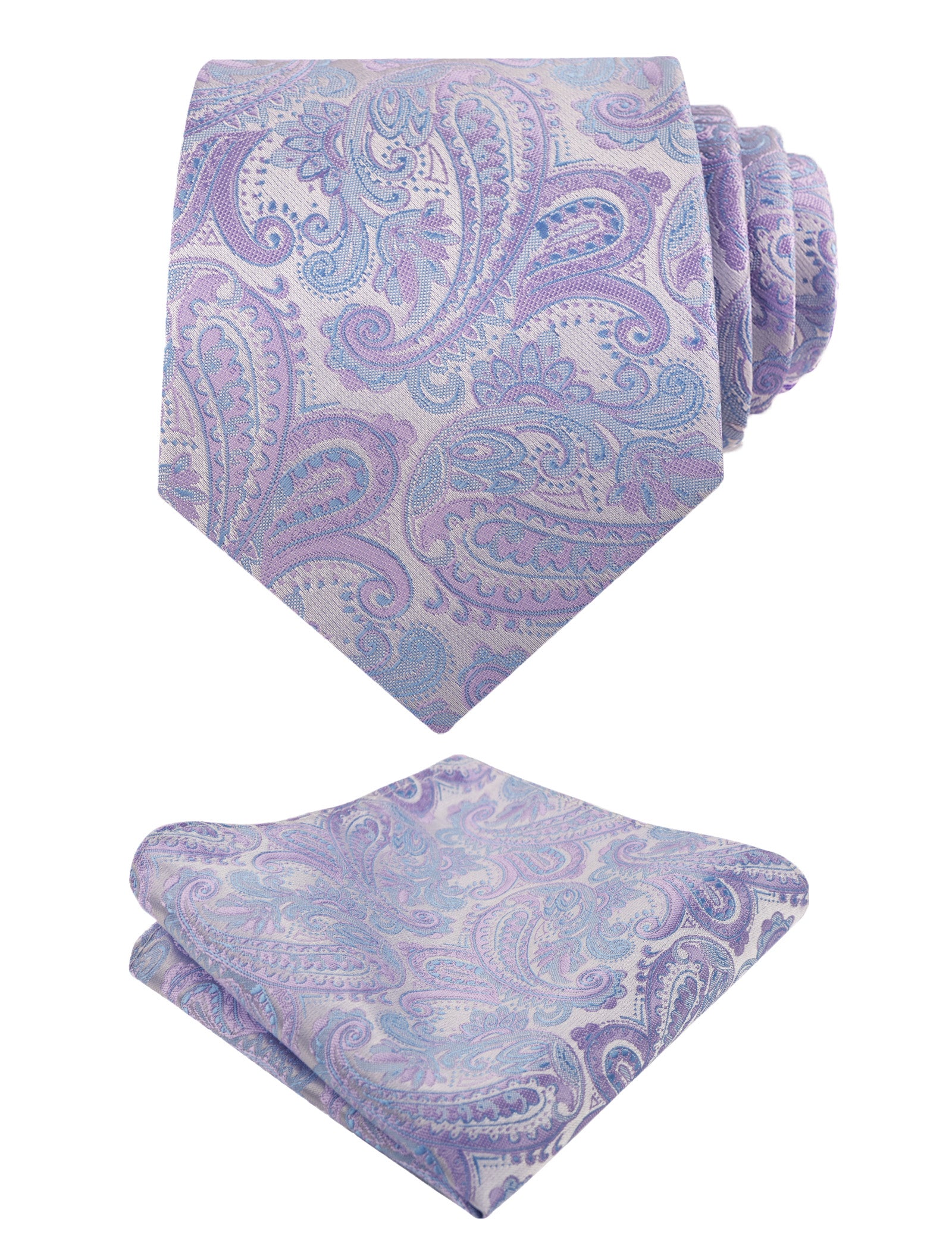 Mens Paisley Tie Handkerchief Casual Floral Necktie Set