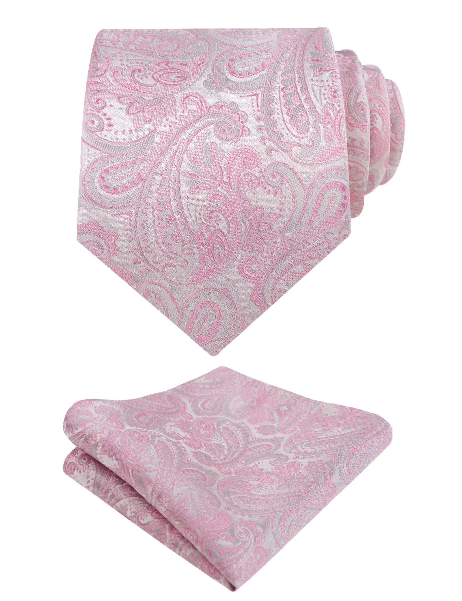 Mens Paisley Tie Handkerchief Casual Floral Necktie Set