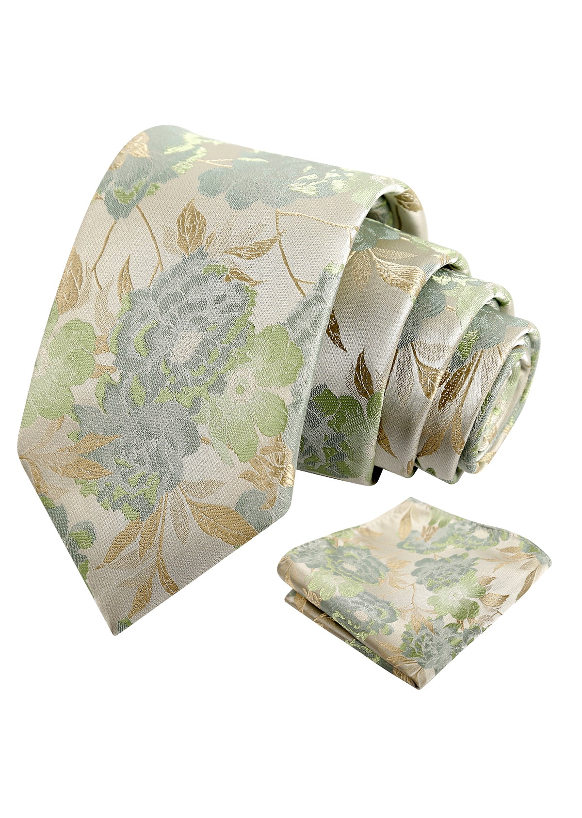 Mens 3.15 Inch Romantic Garden Floral Tie Set for Spring Weddings and Parties-925