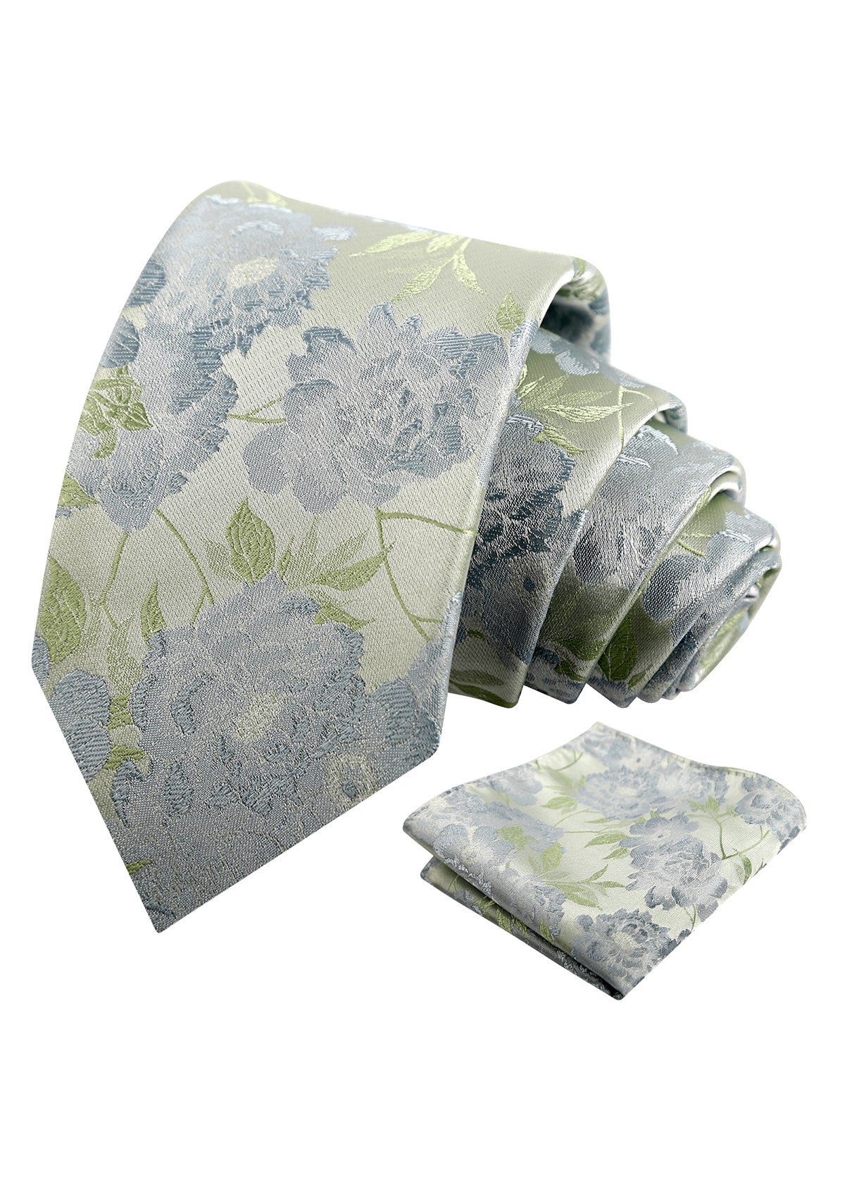 Mens 3.15 Inch Romantic Garden Floral Tie Set for Spring Weddings and Parties-925
