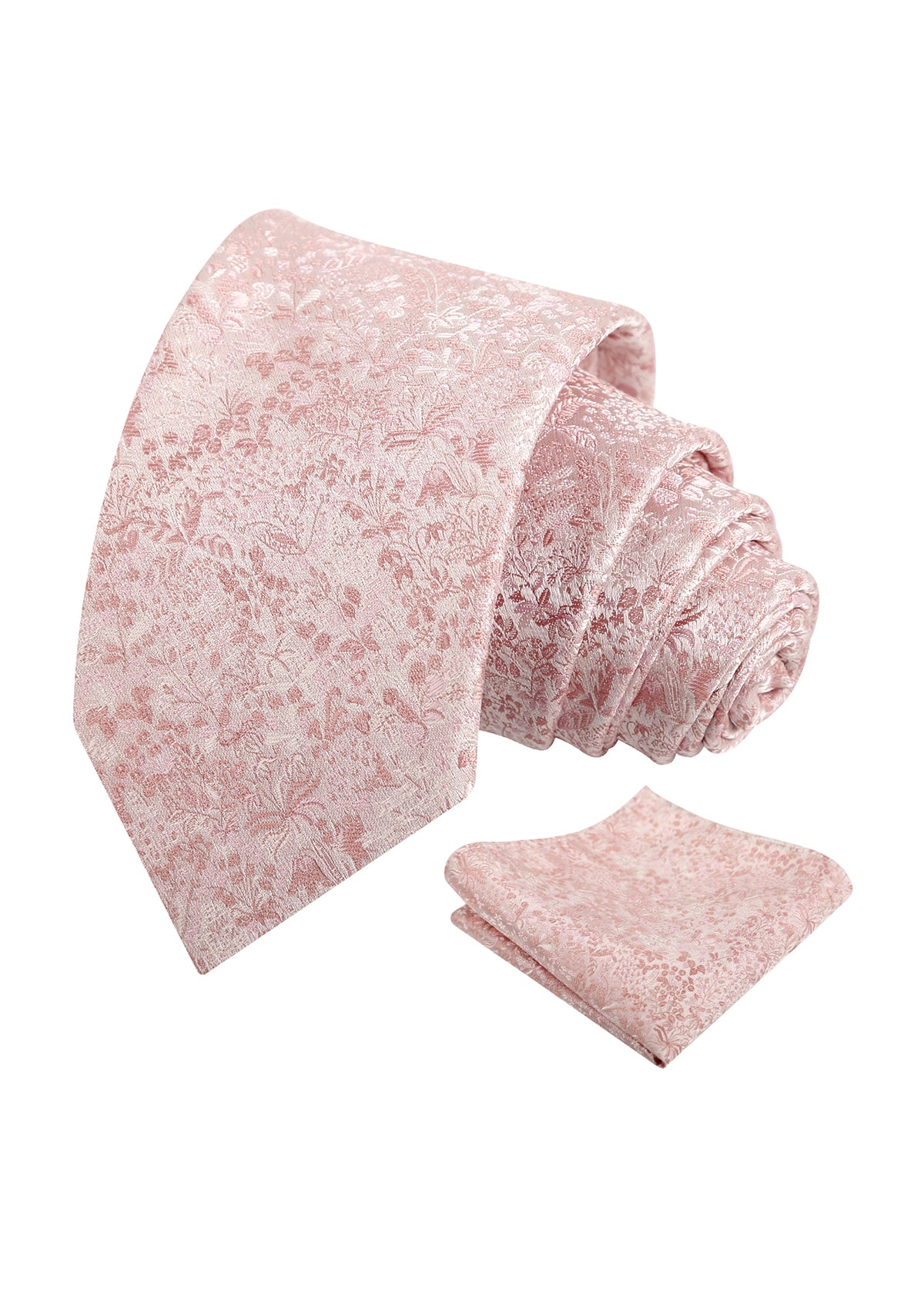 Mens Fresh Ditsy Floral Tie Set with Pocket Square for Spring Events-930