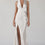 V-Neck Halter Tie Sweep Train Evening Dress