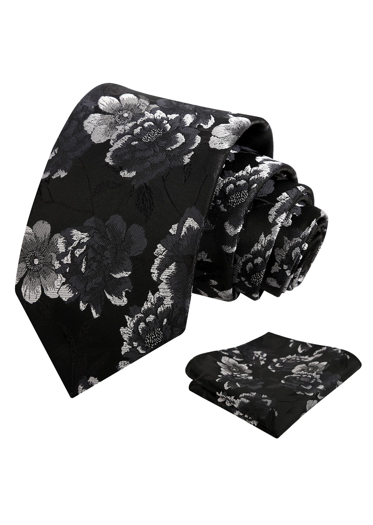 Mens 3.15 Inch Romantic Garden Floral Tie Set for Spring Weddings and Parties-925
