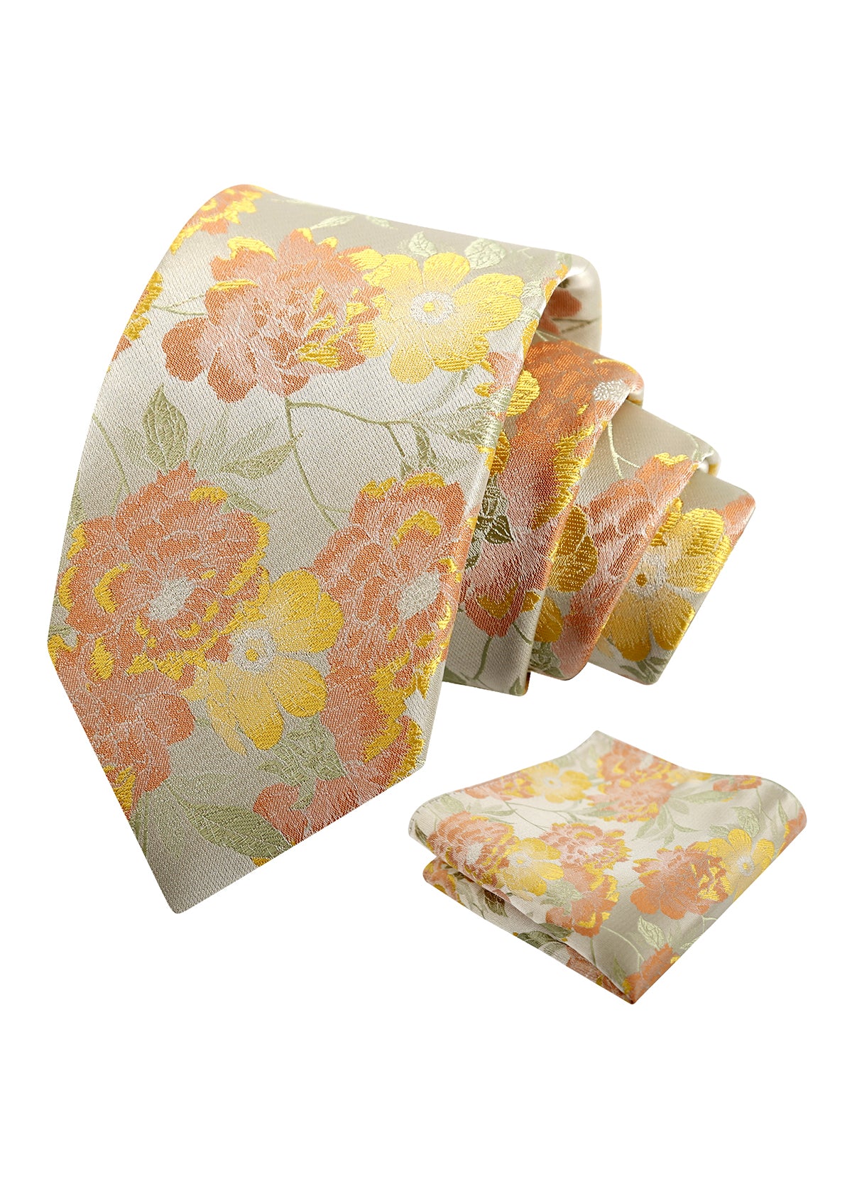 Mens 3.15 Inch Romantic Garden Floral Tie Set for Spring Weddings and Parties-925