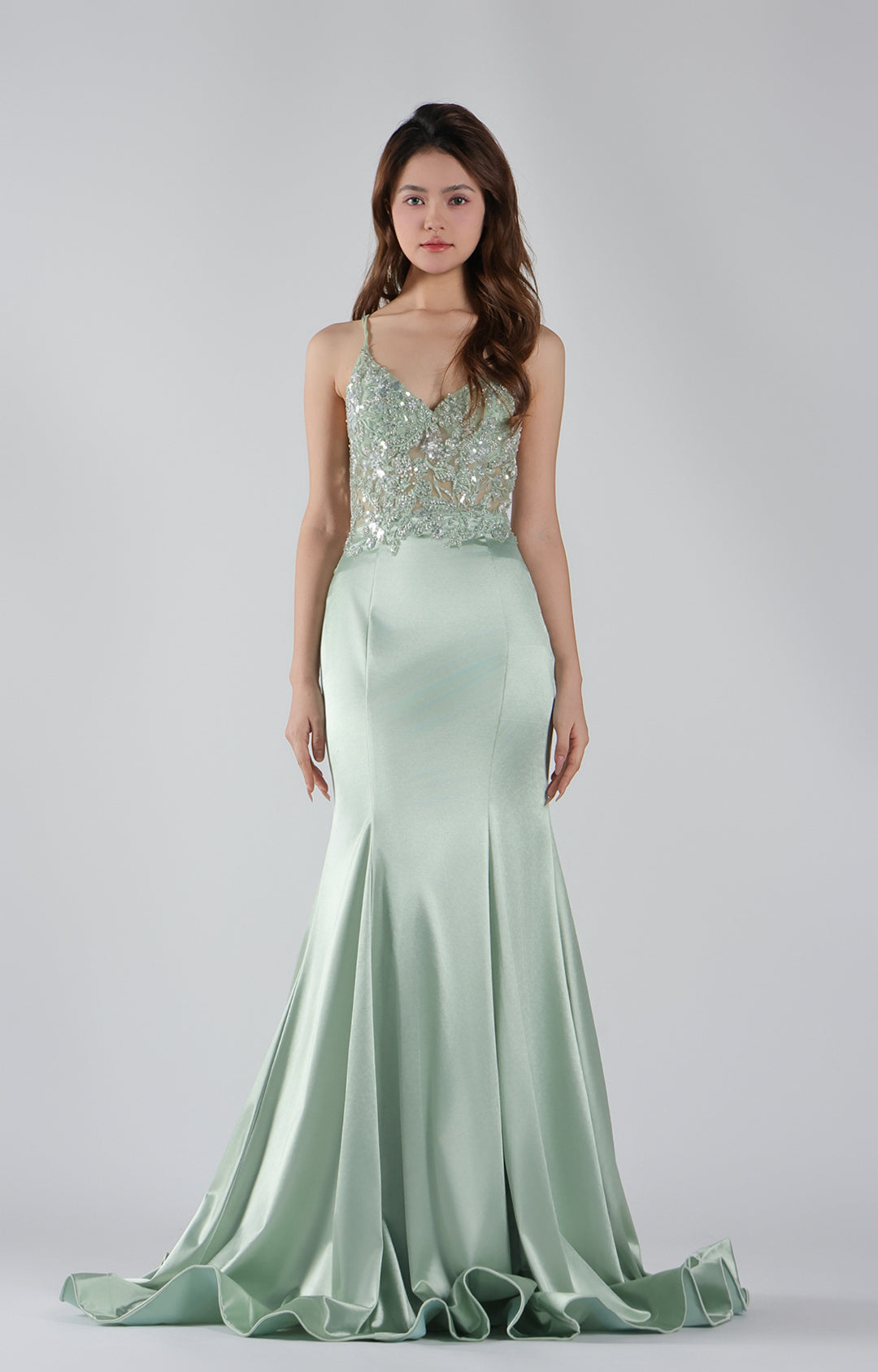 Mermaid Embroidered See Through Sequin Dress