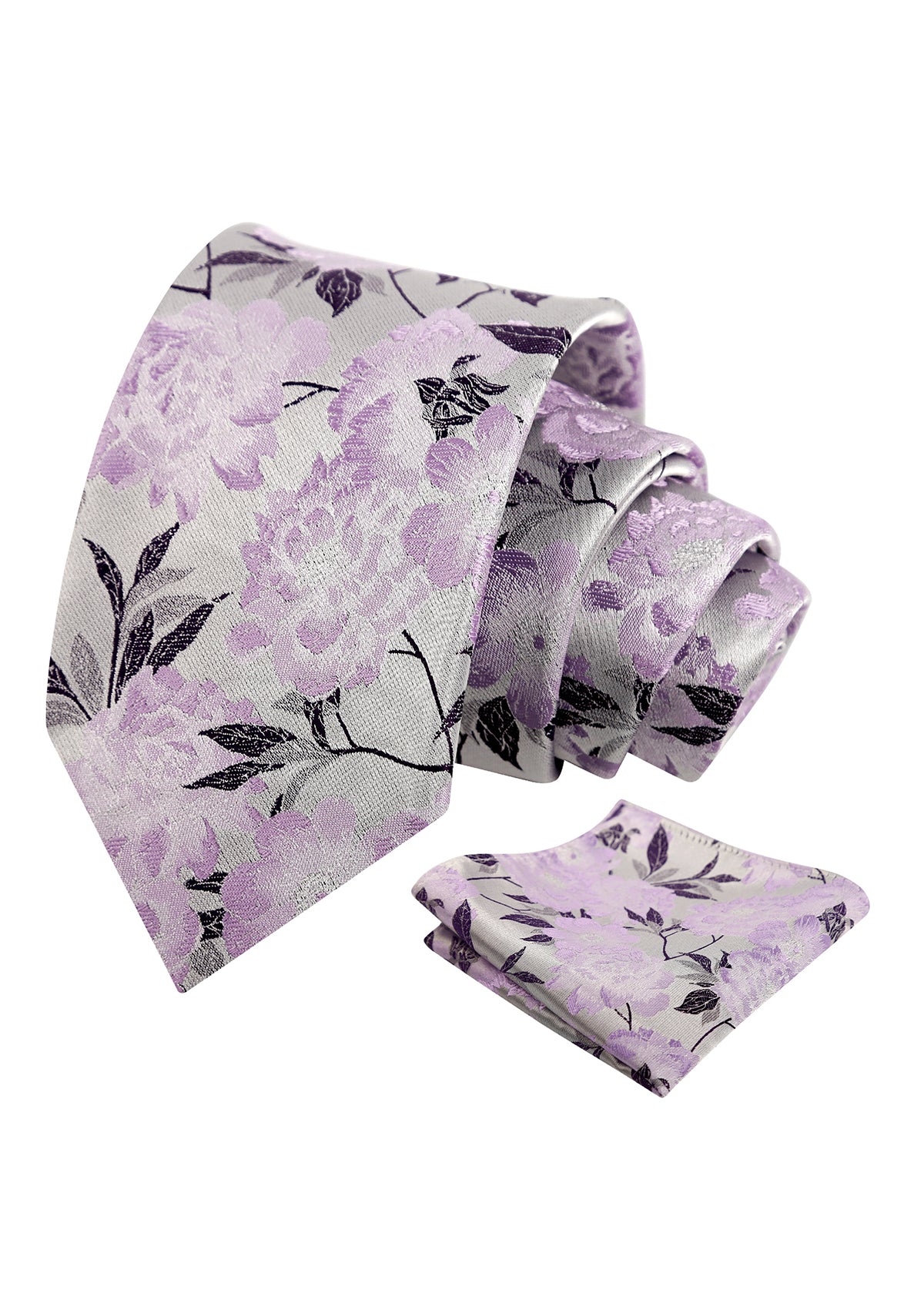 Mens 3.15 Inch Romantic Garden Floral Tie Set for Spring Weddings and Parties-925