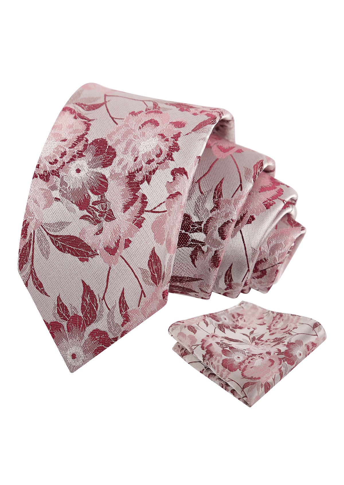 Mens 3.15 Inch Romantic Garden Floral Tie Set for Spring Weddings and Parties-925