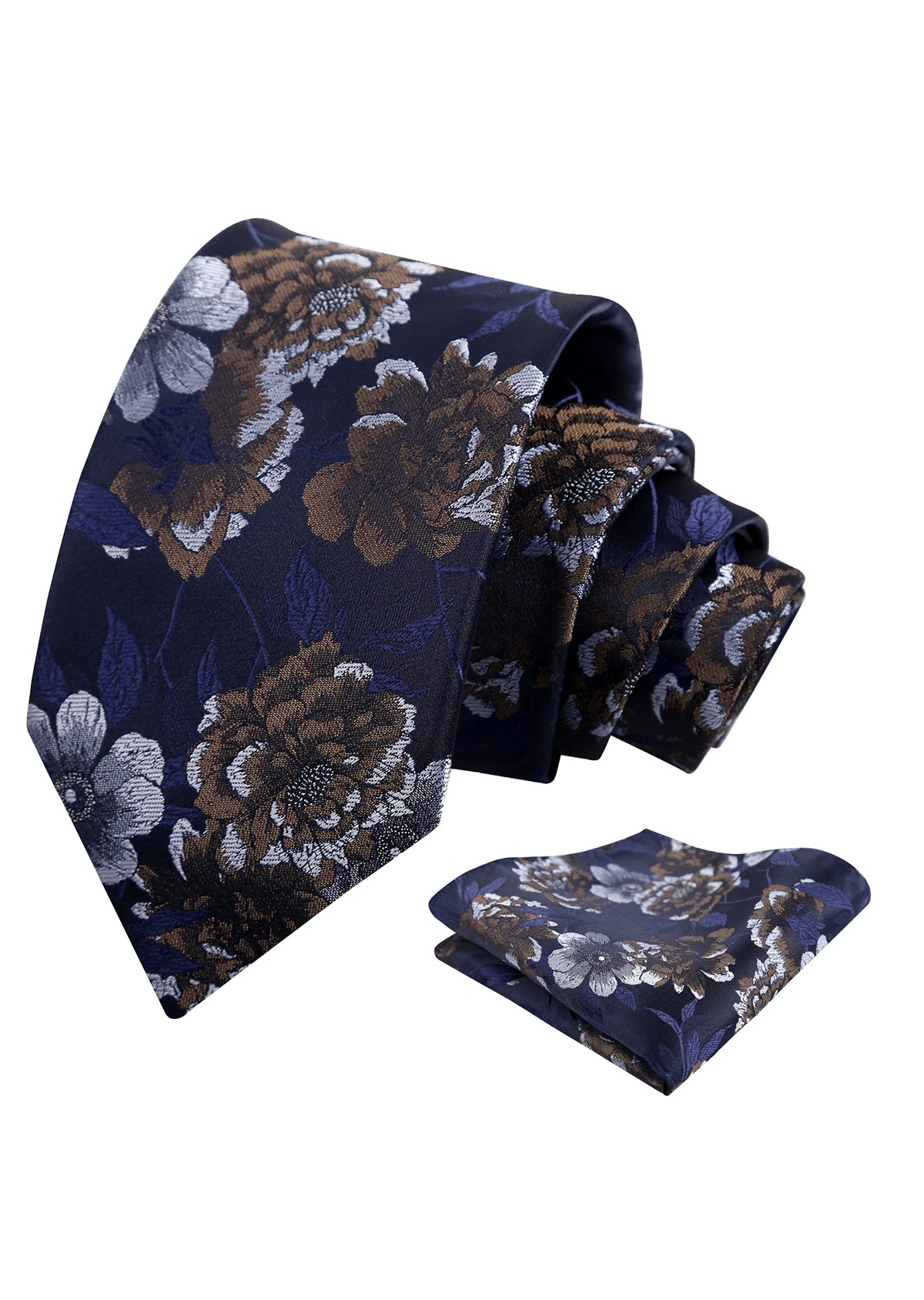 Mens 3.15 Inch Romantic Garden Floral Tie Set for Spring Weddings and Parties-925