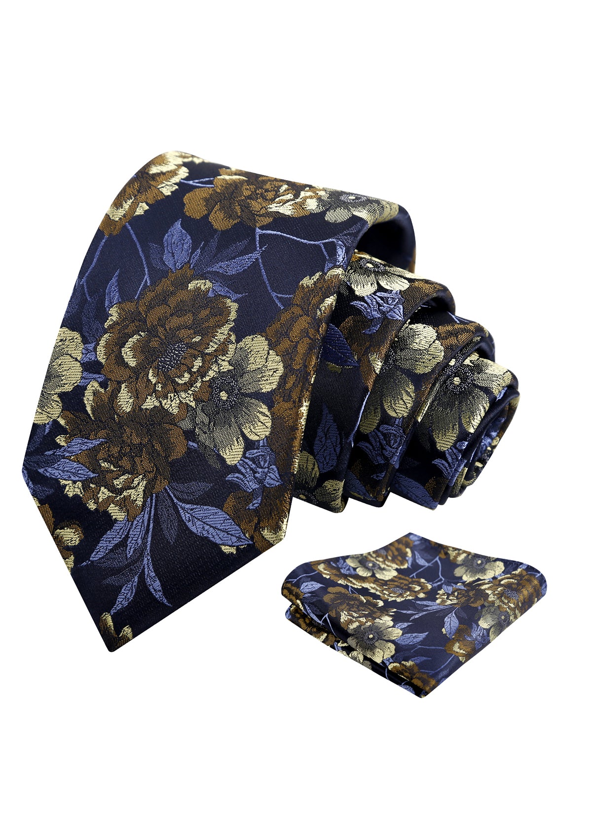 Mens 3.15 Inch Romantic Garden Floral Tie Set for Spring Weddings and Parties-925