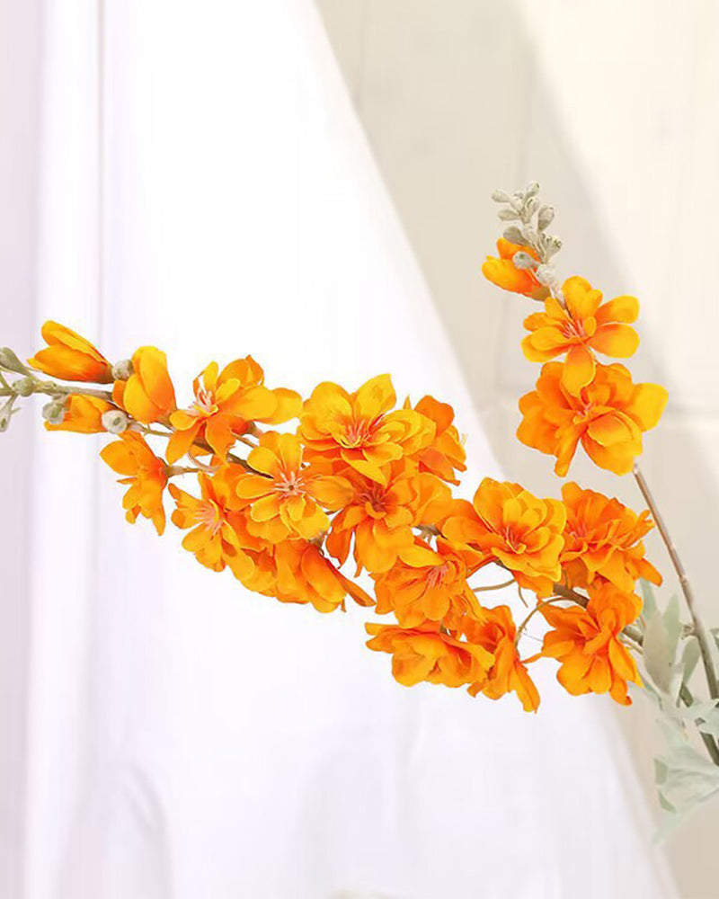 7Pcs Delphinium Künstliche Blume Zimmer Hochzeit Bouquet Dekoration