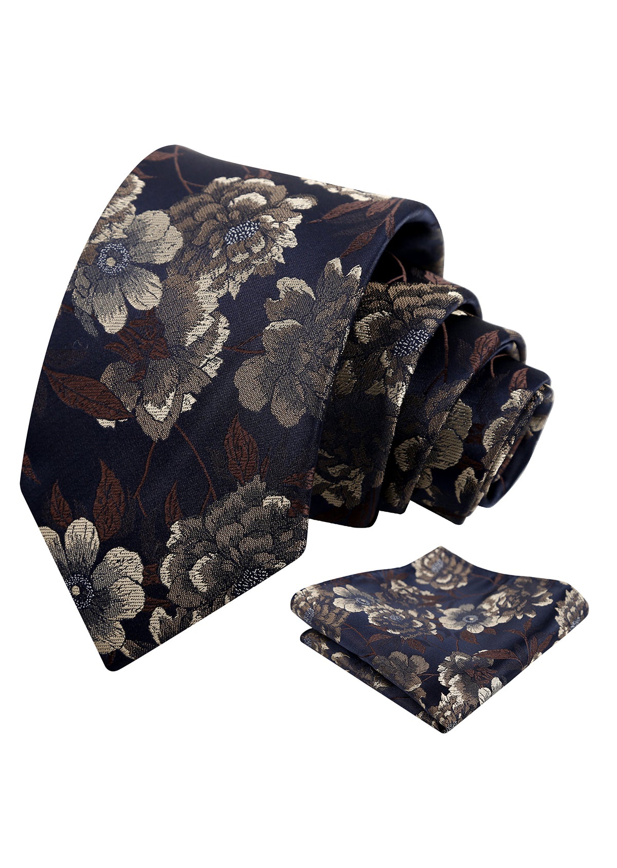 Mens 3.15 Inch Romantic Garden Floral Tie Set for Spring Weddings and Parties-925