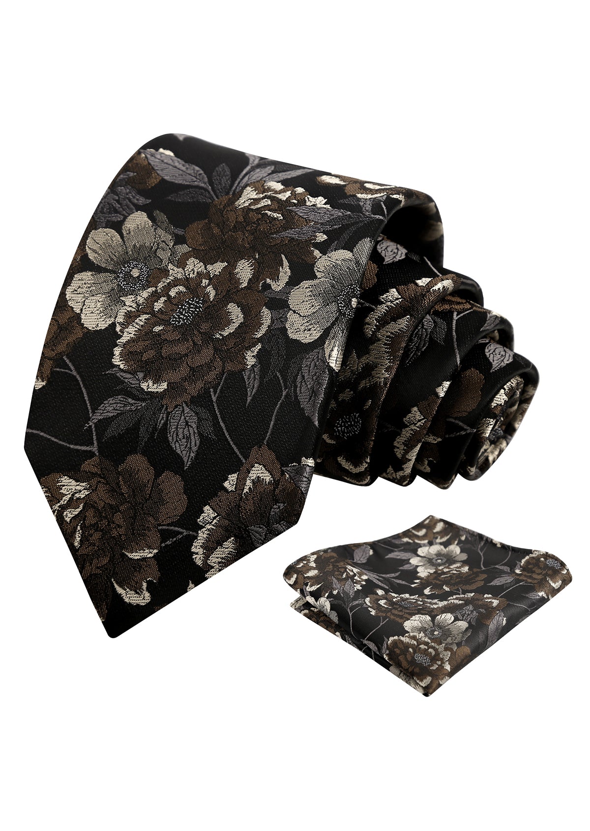Mens 3.15 Inch Romantic Garden Floral Tie Set for Spring Weddings and Parties-925