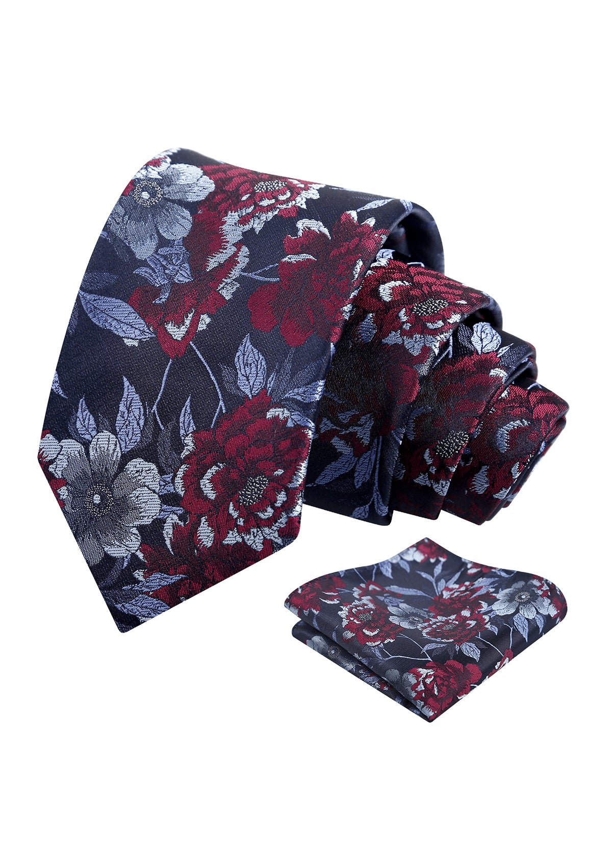 Mens 3.15 Inch Romantic Garden Floral Tie Set for Spring Weddings and Parties-925