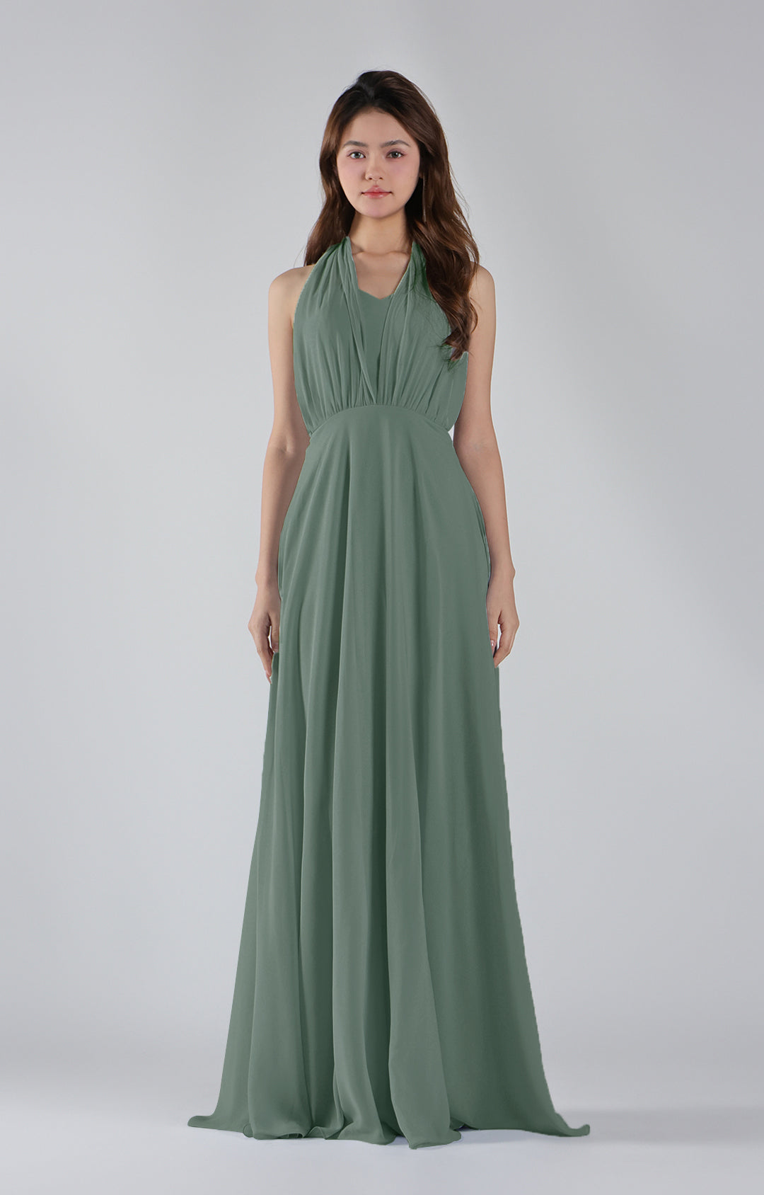 Sweetheart Neck Chiffon Convertible Multi-Way Dresses