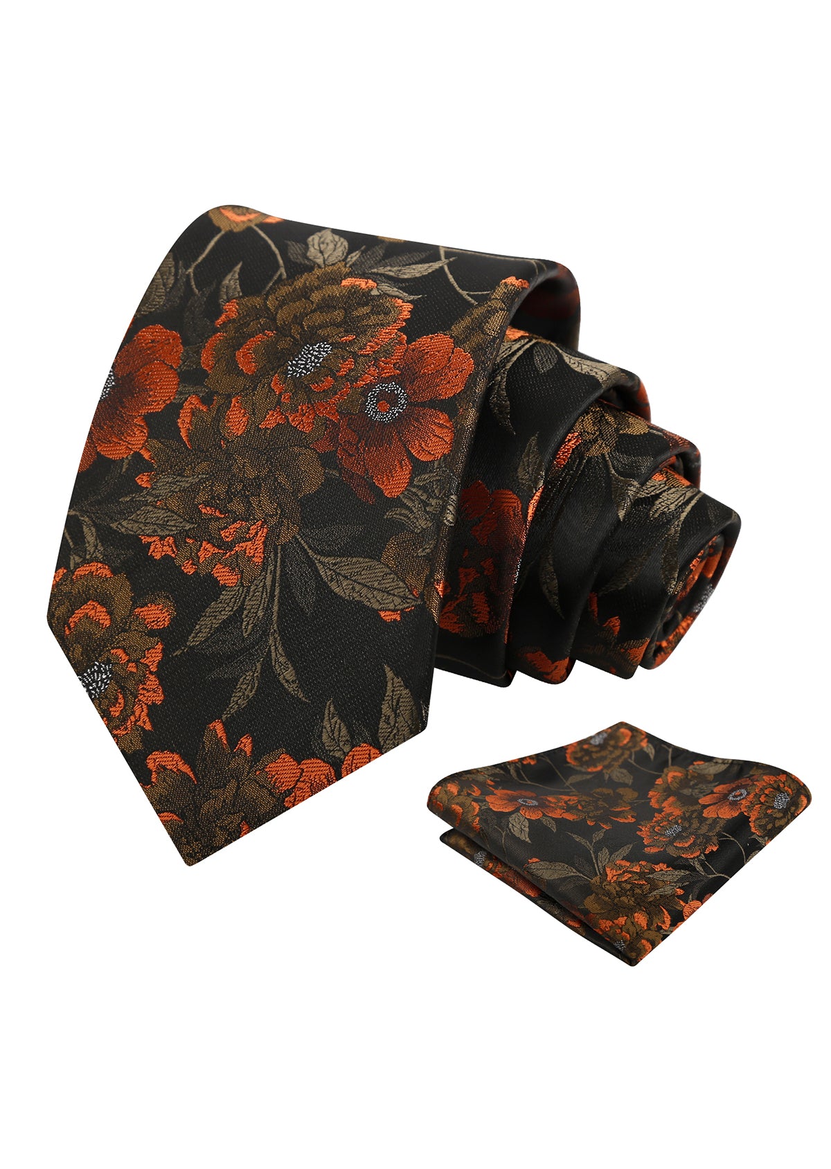 Mens 3.15 Inch Romantic Garden Floral Tie Set for Spring Weddings and Parties-925