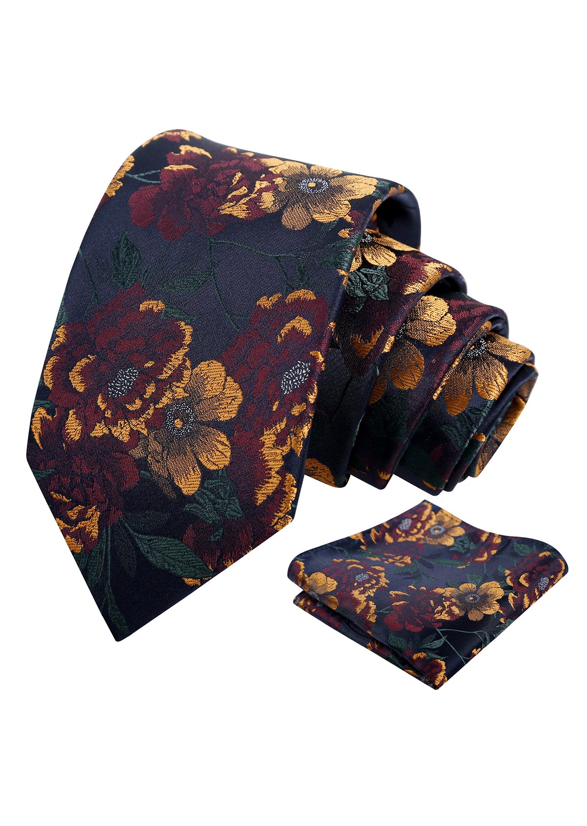 Mens 3.15 Inch Romantic Garden Floral Tie Set for Spring Weddings and Parties-925