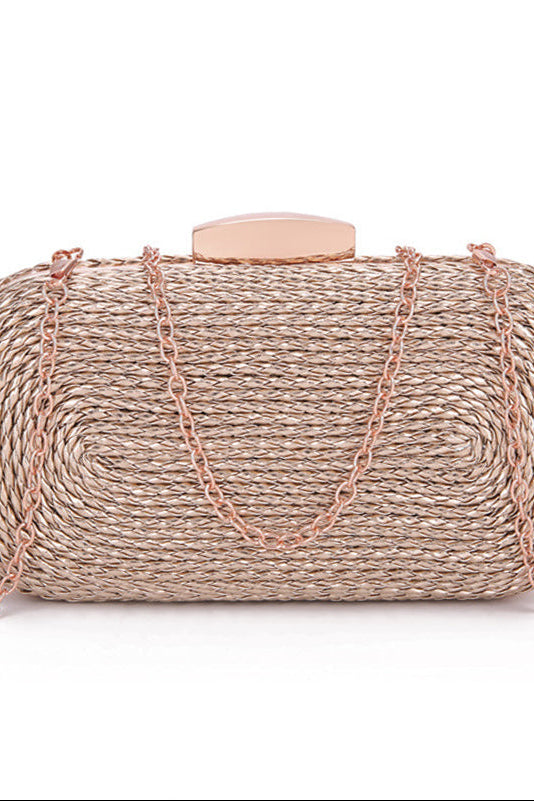 Braided Chain Buckle Box Wedding Bag