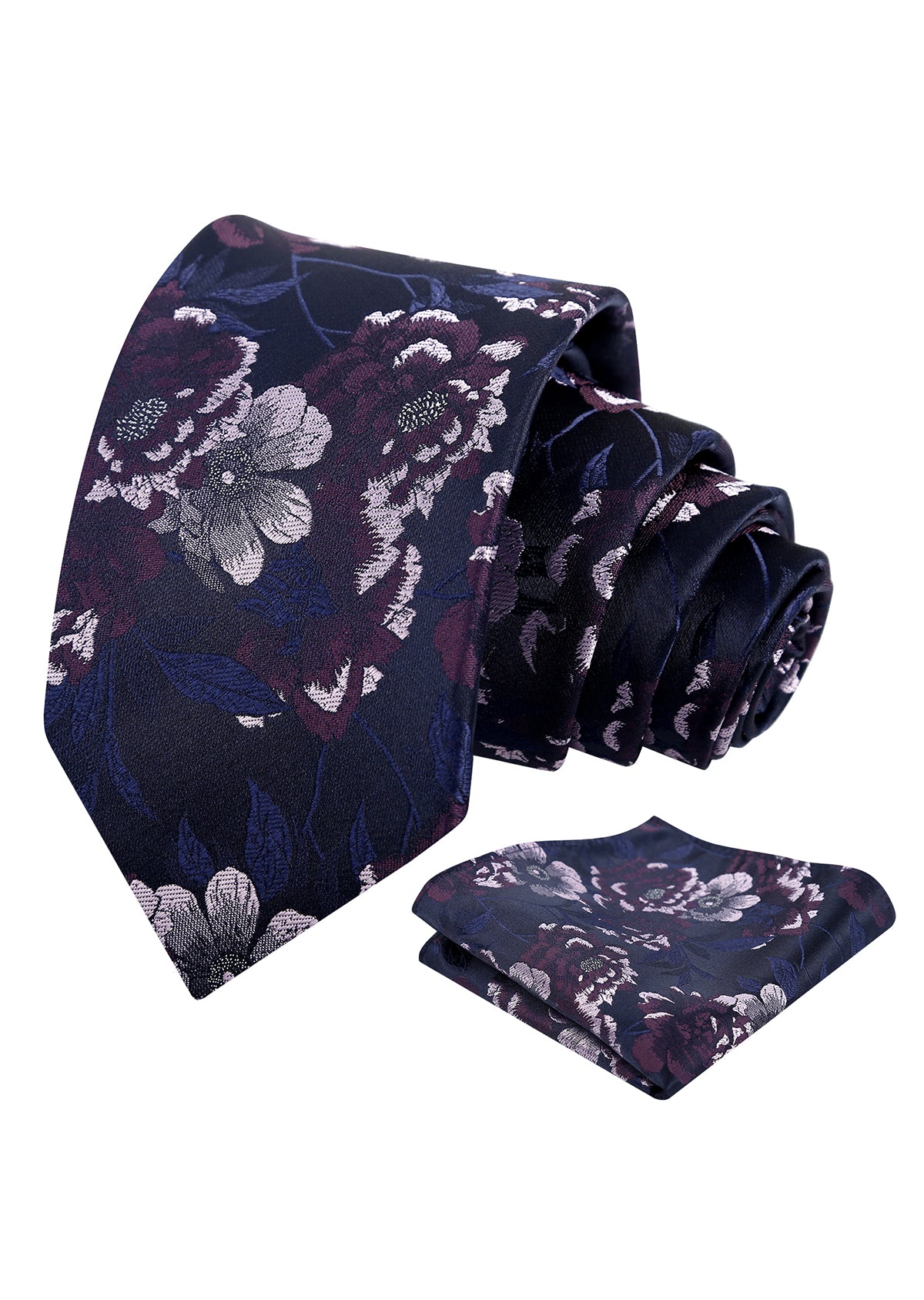 Mens 3.15 Inch Romantic Garden Floral Tie Set for Spring Weddings and Parties-925