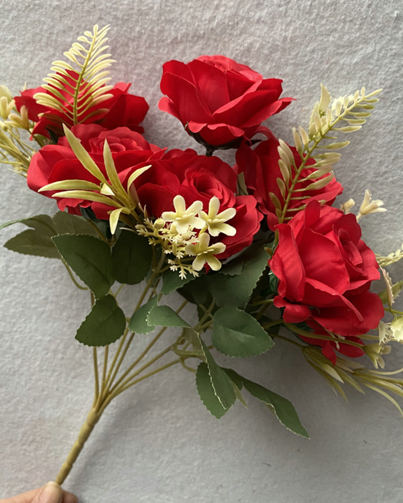 7 Stücke Großhandel Sieben Köpfe Frühling Rosen Blumenarrangements Hochzeit Dekorationen